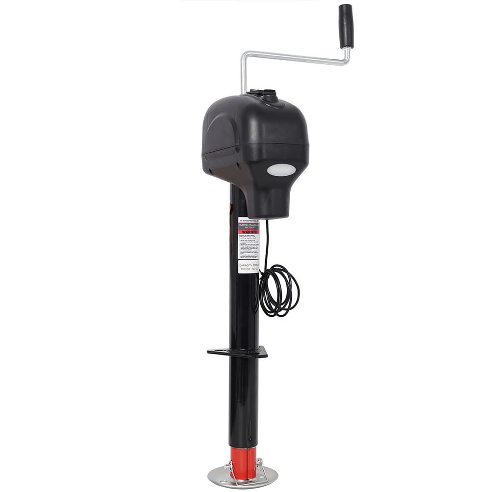 Electric Trailer Jack 3500 LBS 12V DC Power Tongue Jack with Adjustable Drop Leg X7591