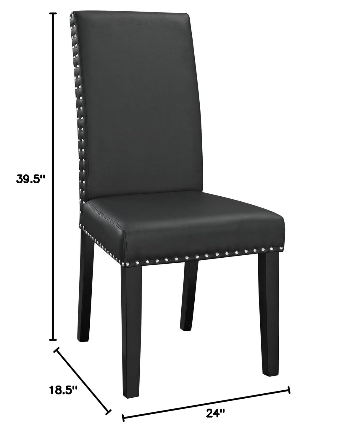 Black Faux Leather Dining Chair Q63429