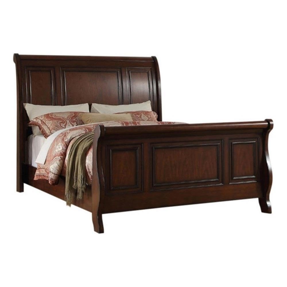 California King Pine Wood Sleigh Bed B54650