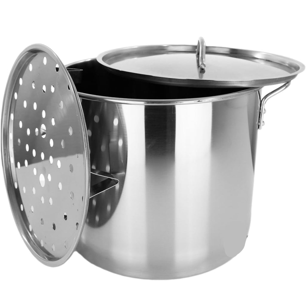40QT Stainless Steel Stock Pot with Lid P6939