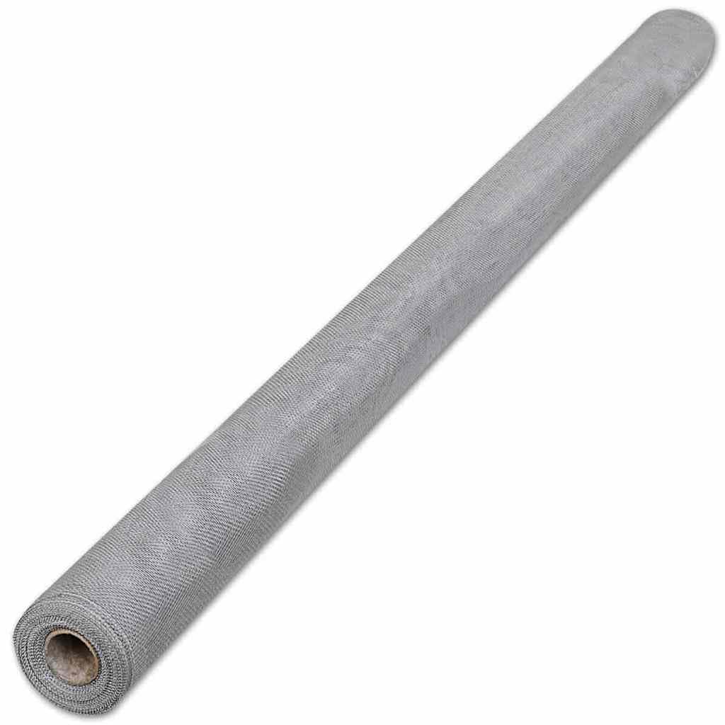 Aluminum Mesh Screen 39.4x196.9 Inches Silver K1841