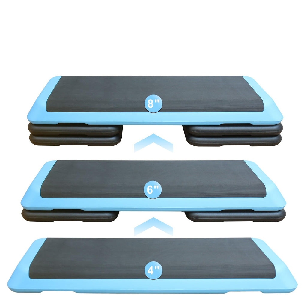 Adjustable Height Aerobic Step Platform with 4 Risers X7038