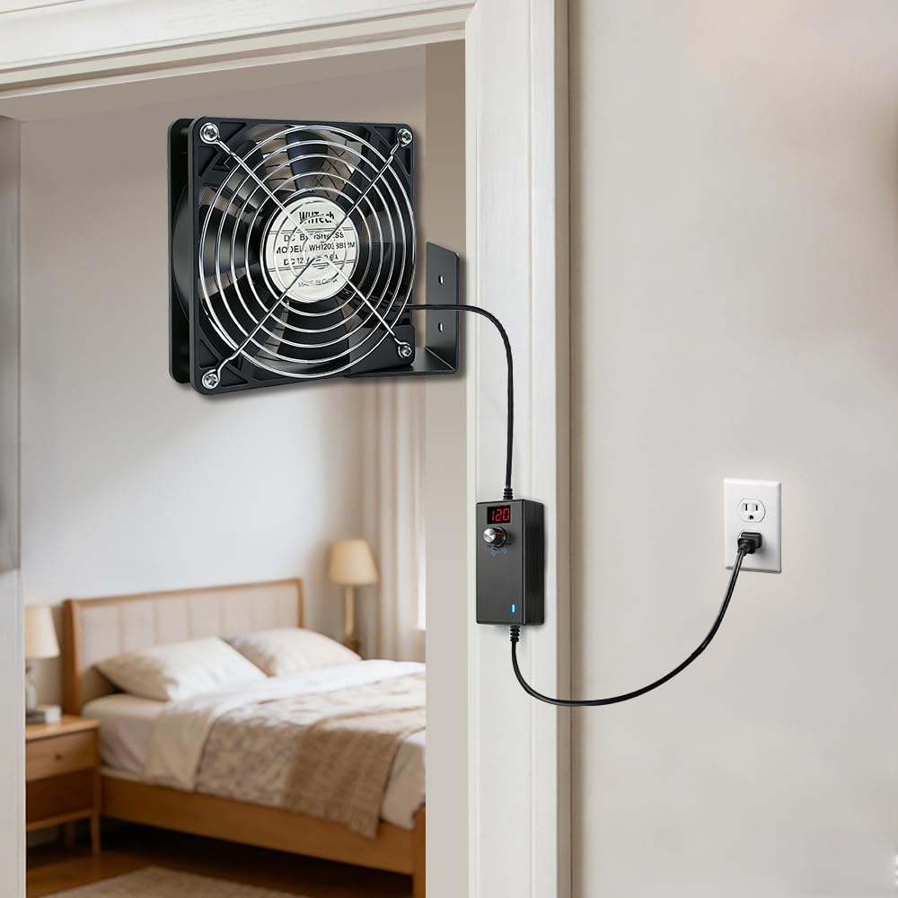 120mm x 38mm AC Muffin Fan with Variable Speed Controller Z6125