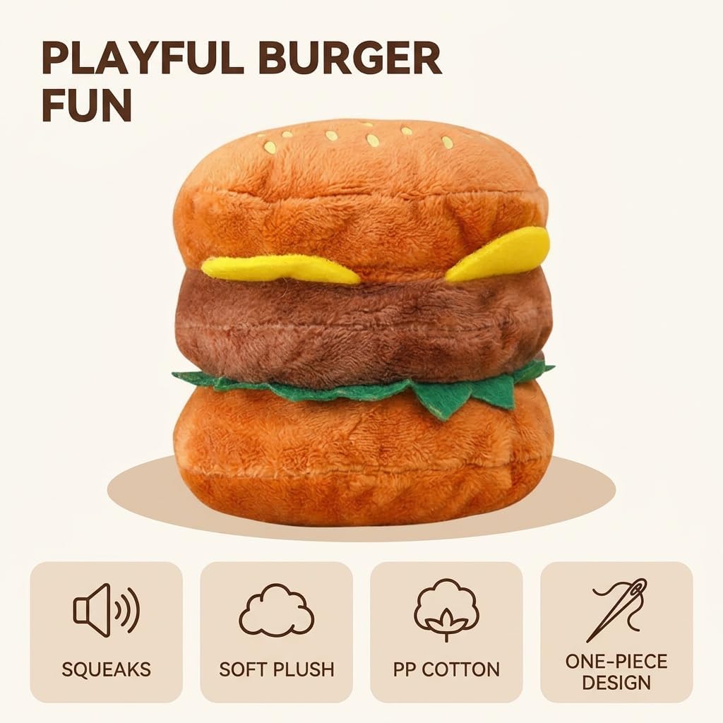 Hamburger Shape Dog Squeaky Toy G302