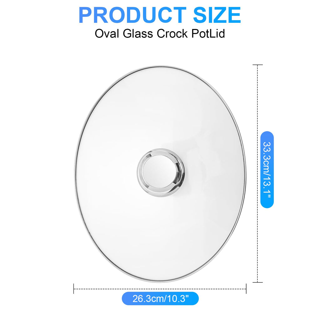 Oval Glass Lid 7 Quart Slow Cooker Replacement Y937