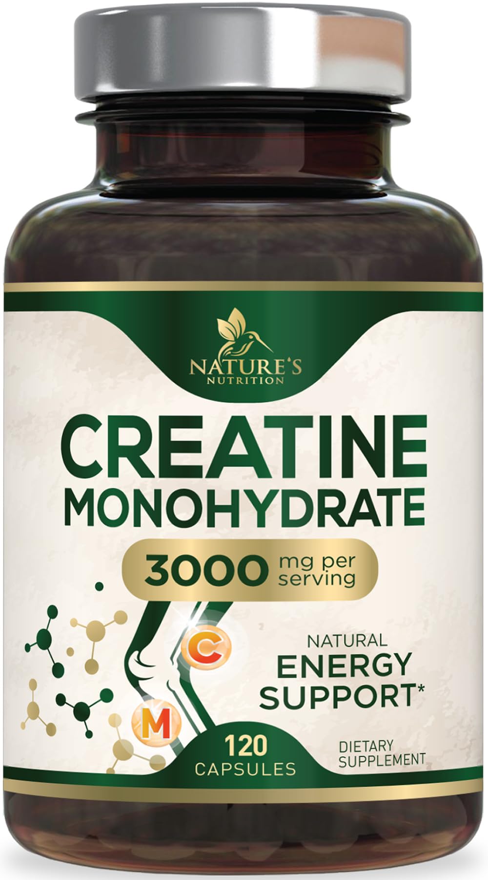Micronized Creatine Monohydrate 3000mg 120 Capsules O2717