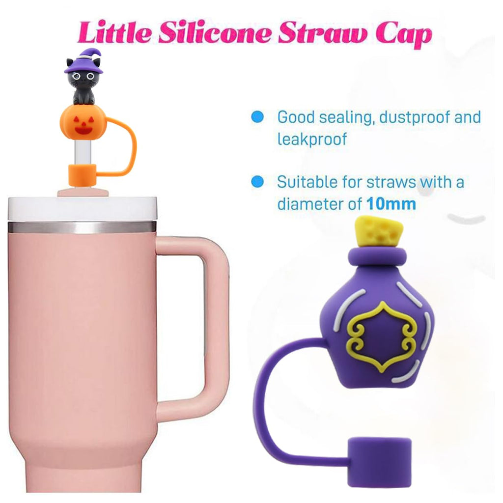 Straw Cover Cap for 30 and 40 Oz Tumbler, 10 mm Reusable Straw Tips Lids F6812
