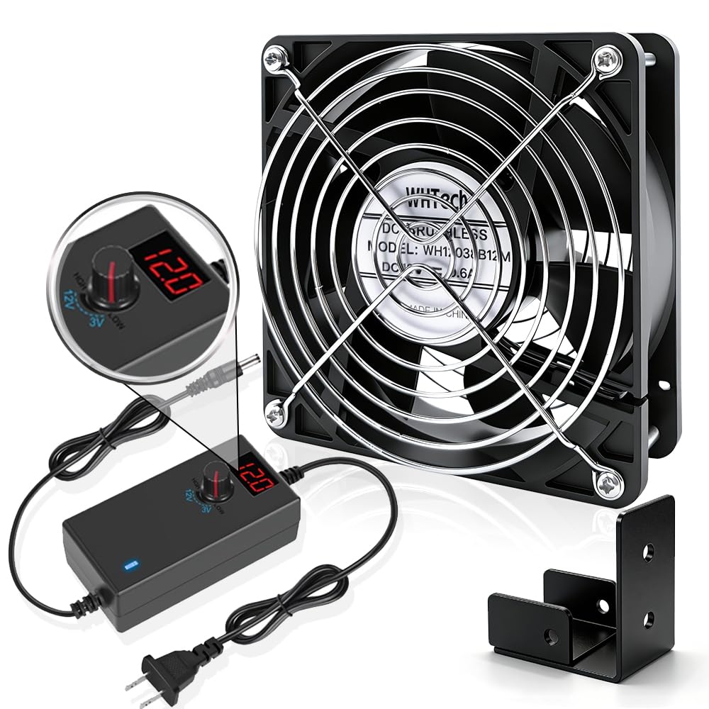120mm x 38mm AC Muffin Fan with Variable Speed Controller Z6125