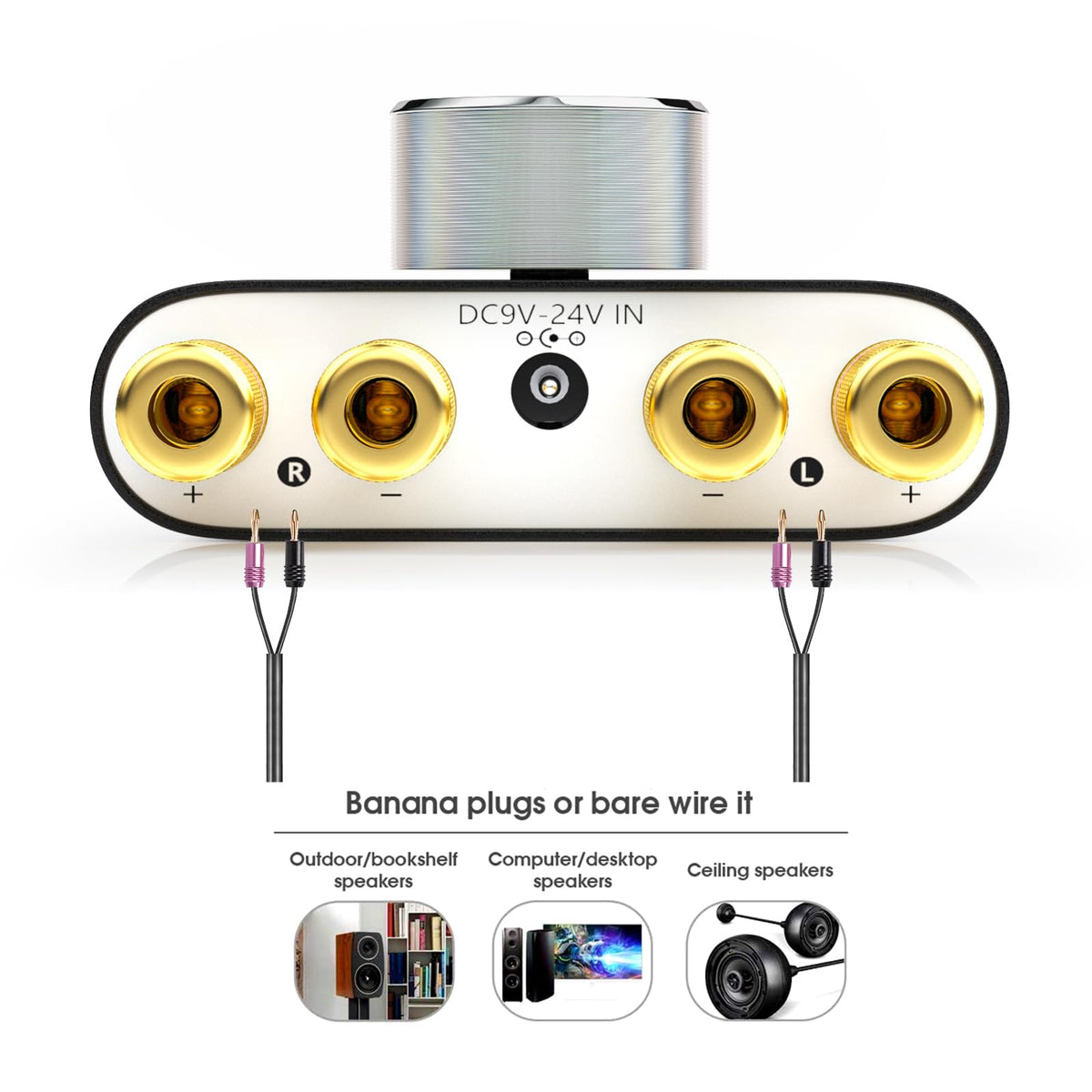 Mini Bluetooth 5.0 Stereo Power Amplifier 50W×2 Black J409962