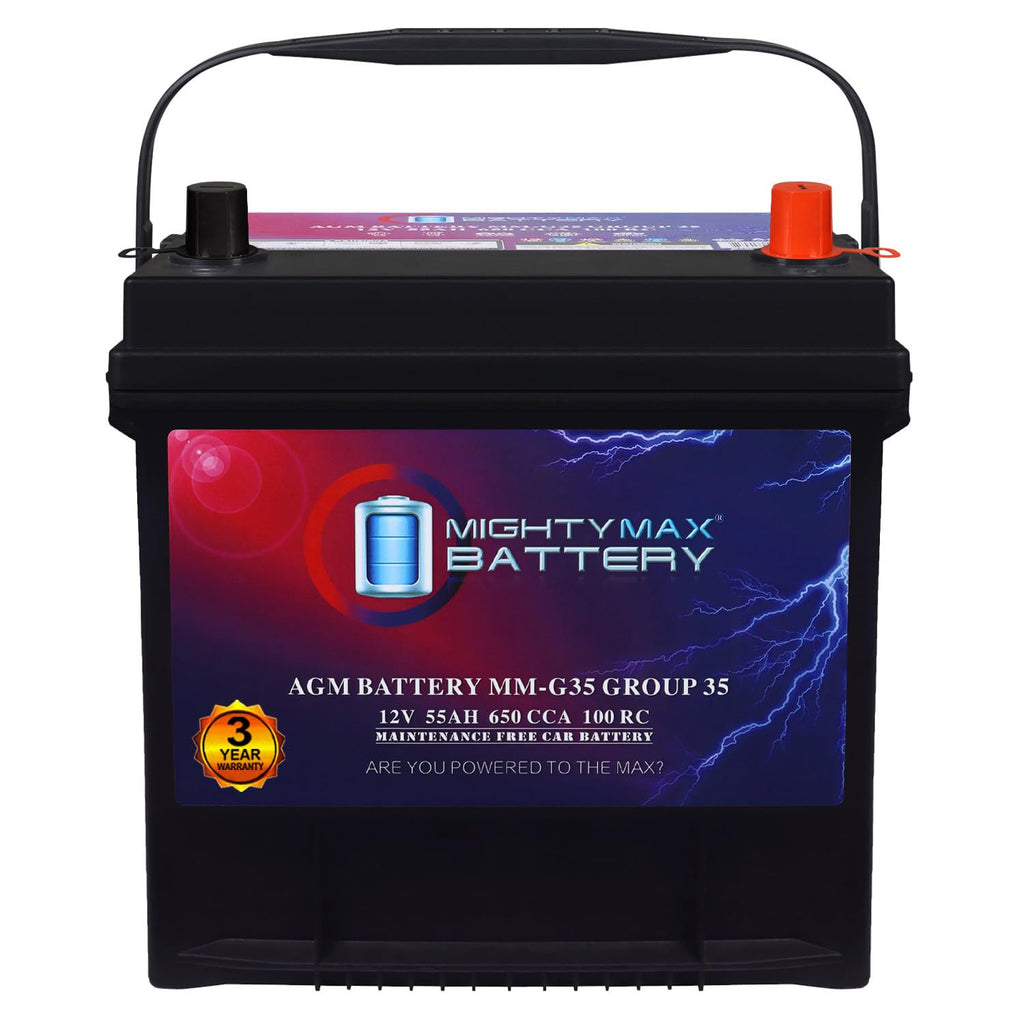 12V 55Ah AGM 650 CCA Group Size 35 Battery E105