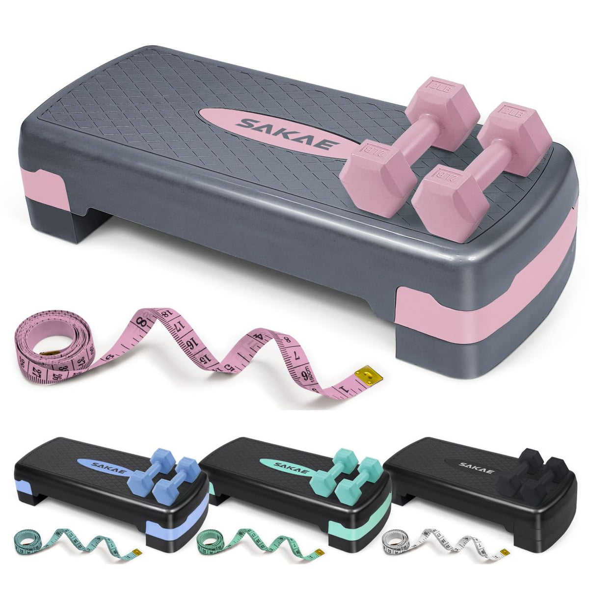 Adjustable Stepper Set with Dumbbells Z593
