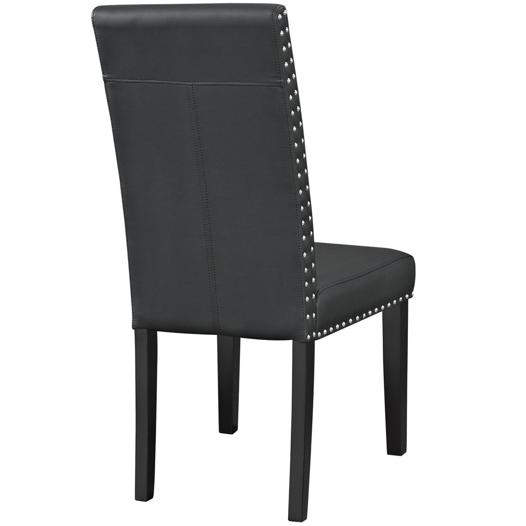 Black Faux Leather Dining Chair Q63429
