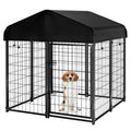 Welded Wire Dog Kennel with Roof F51488