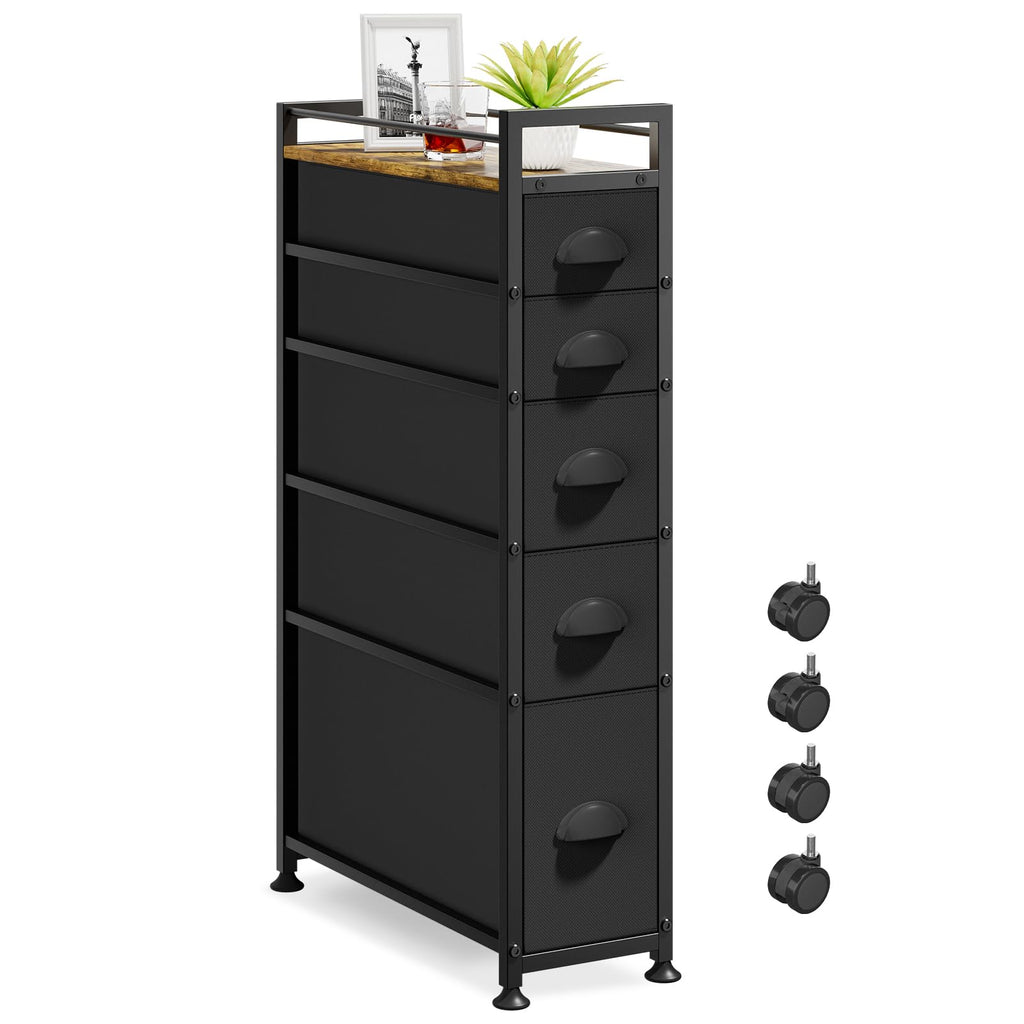 Black Narrow Storage Cabinet J563219