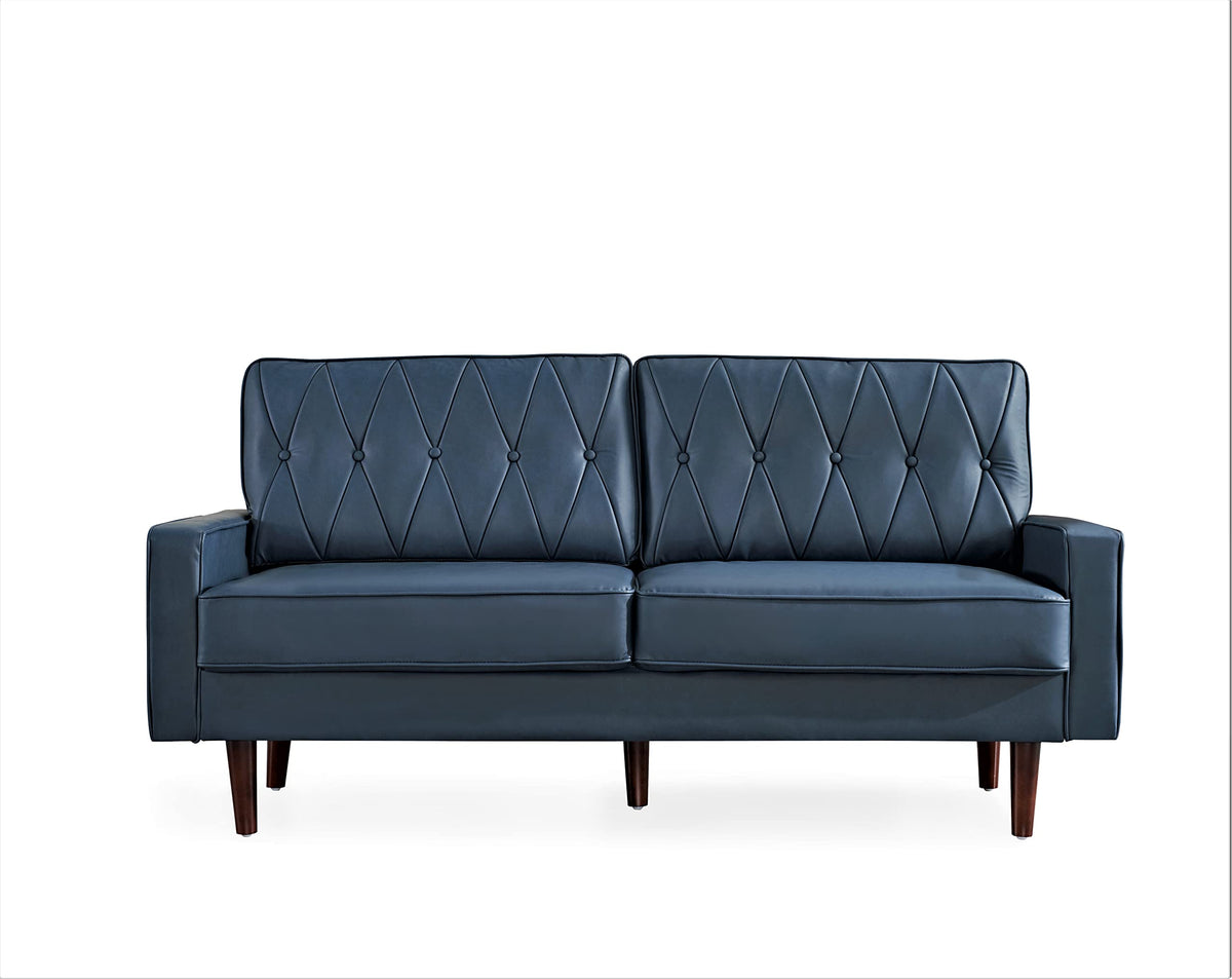 Blue Faux Leather Sofa M894547