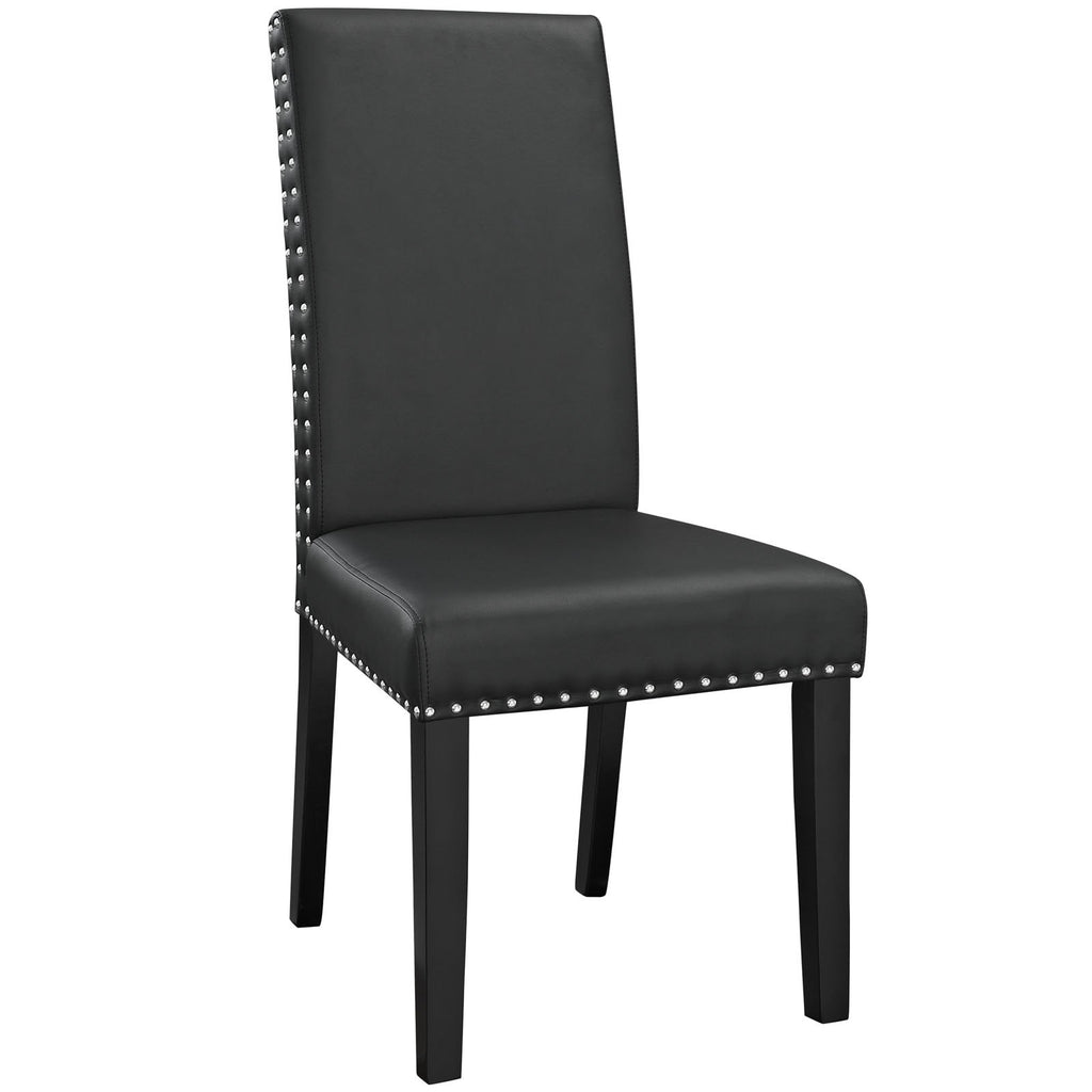 Black Faux Leather Dining Chair Q63429