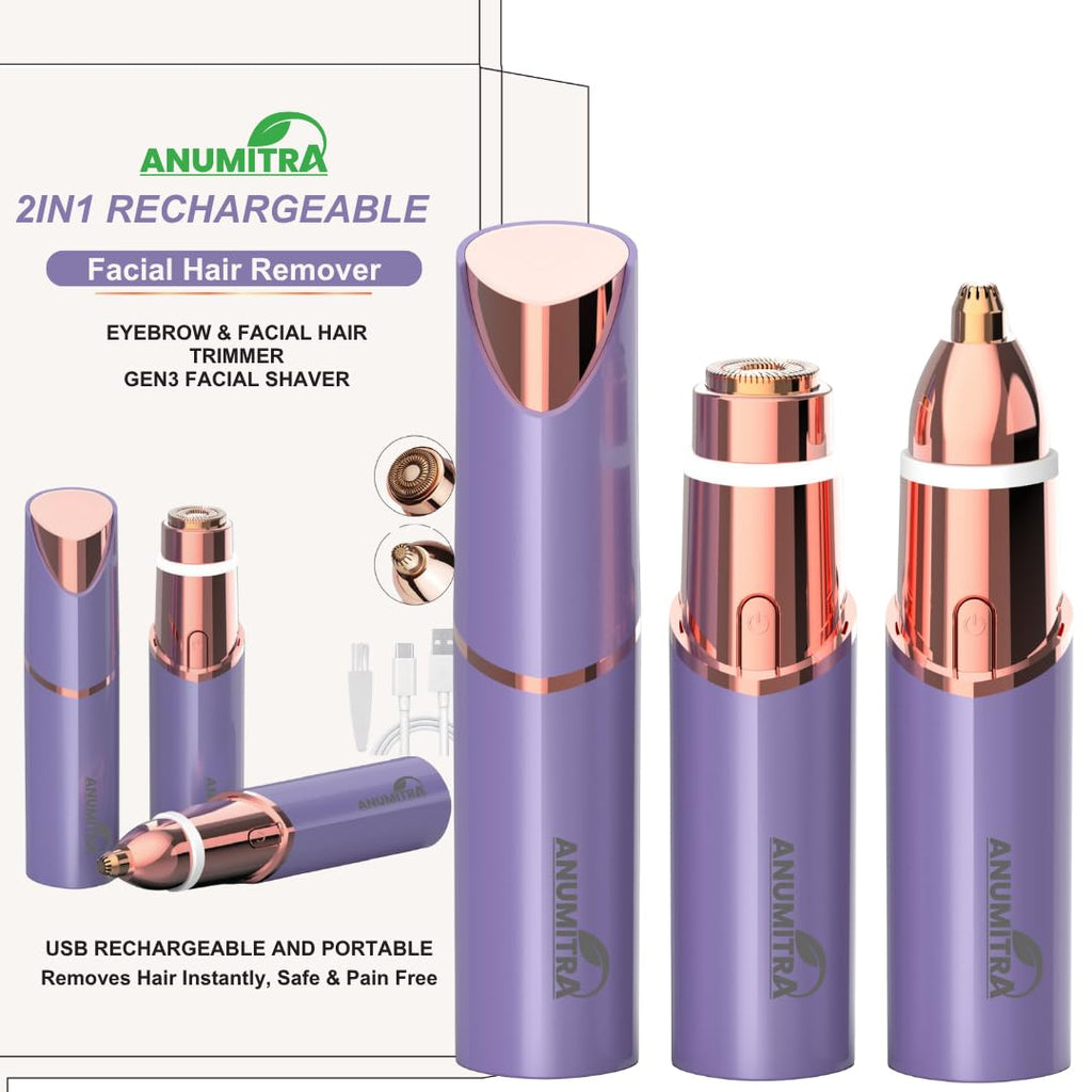 2 in 1 Facial Hair Remover with Replacement Heads I844