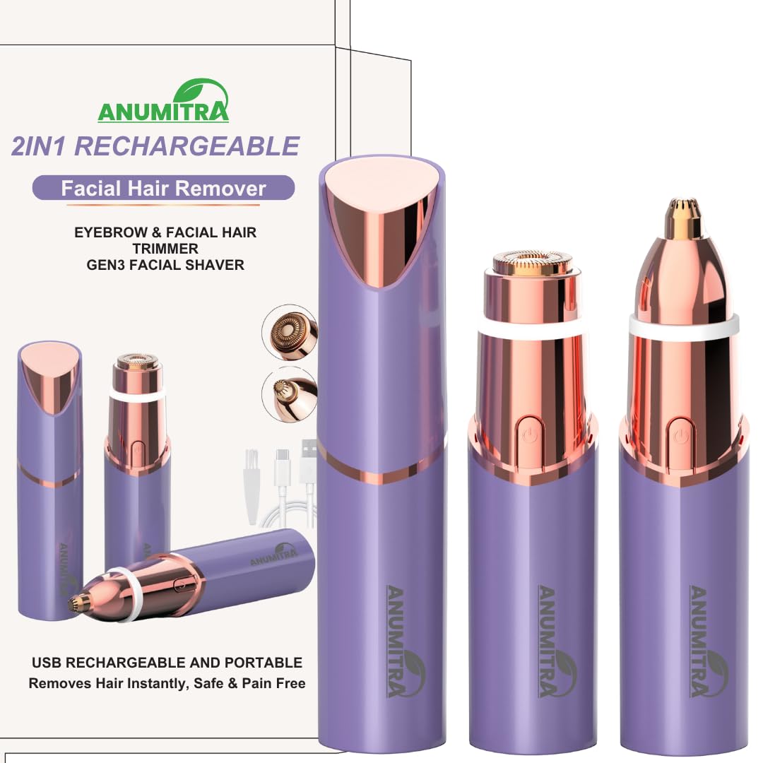 2 in 1 Facial Hair Remover with Replacement Heads I844