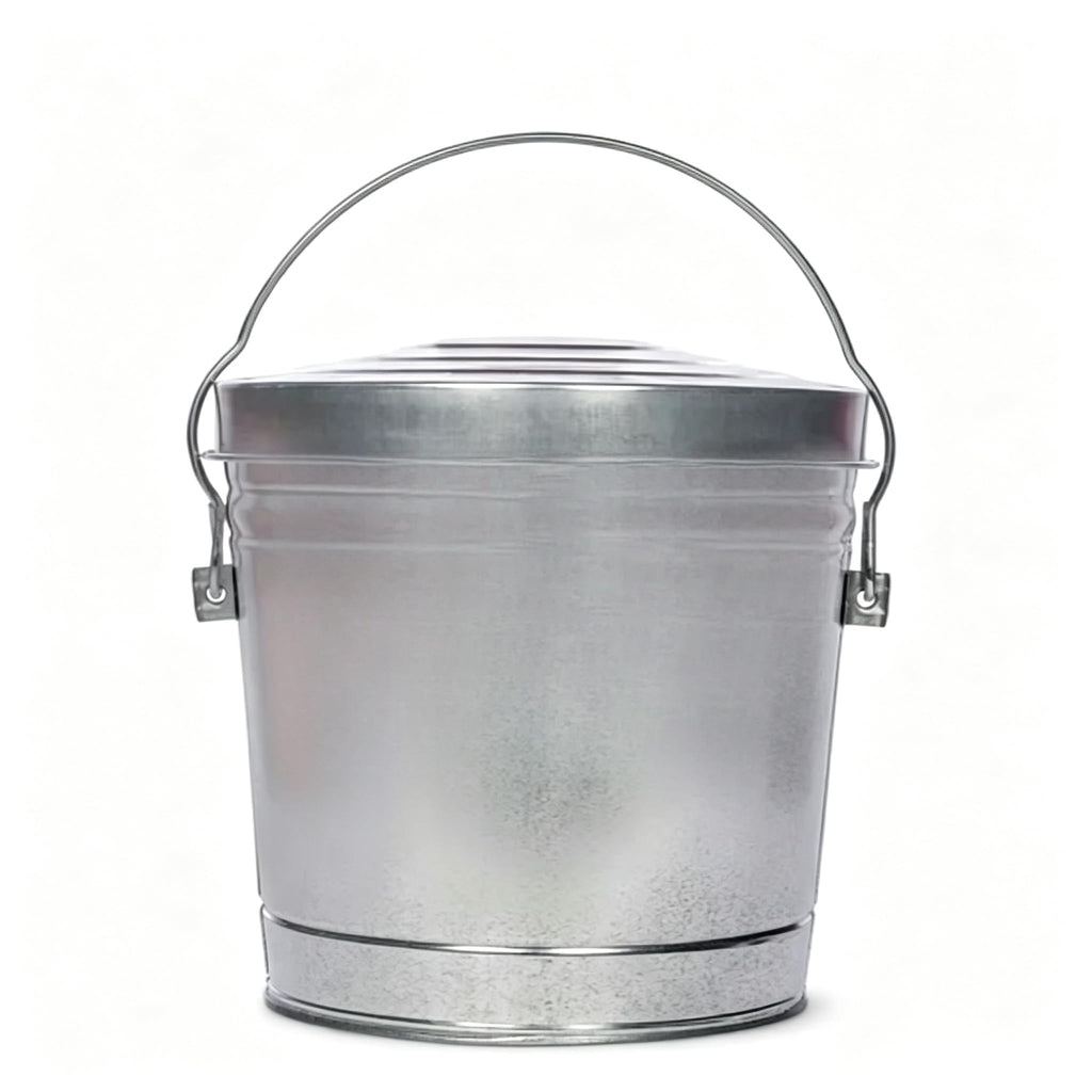 6 Gal Galvanized Steel Storage Can Locking Lid E81253