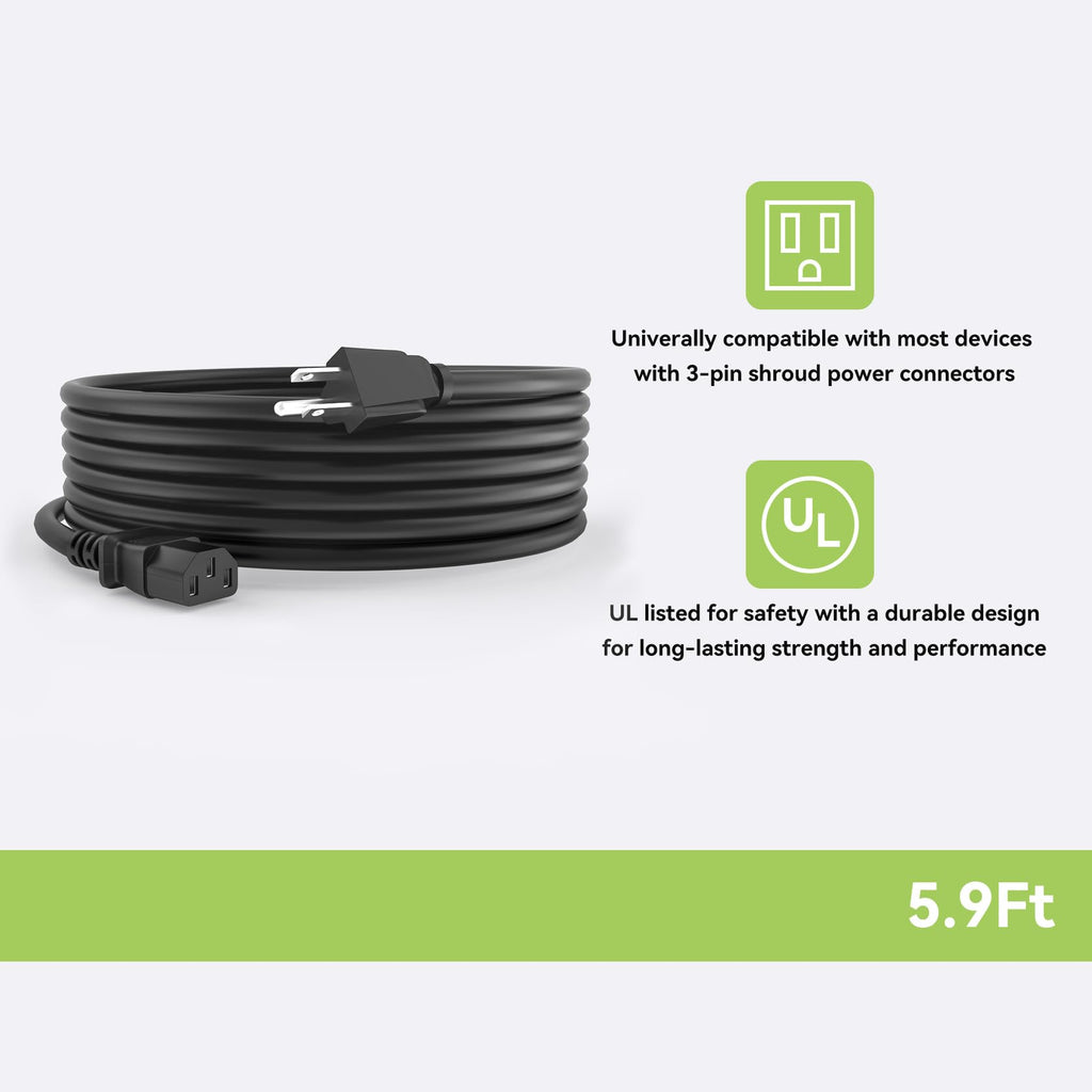 5ft AC Power Cord Cable Y35101