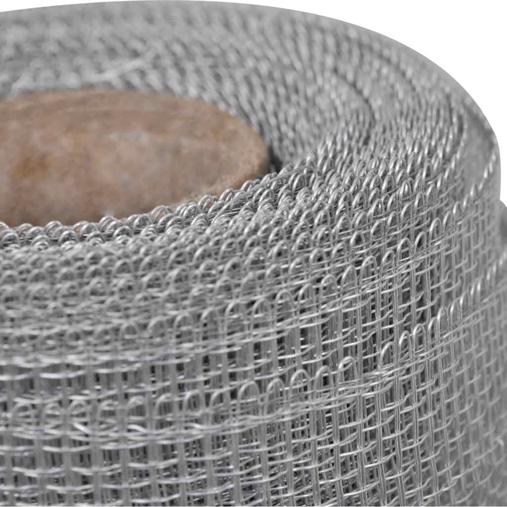 Aluminum Mesh Screen 39.4x196.9 Inches Silver K1841