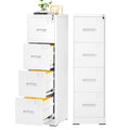 4 Drawer White Metal File Cabinet with Lock C177