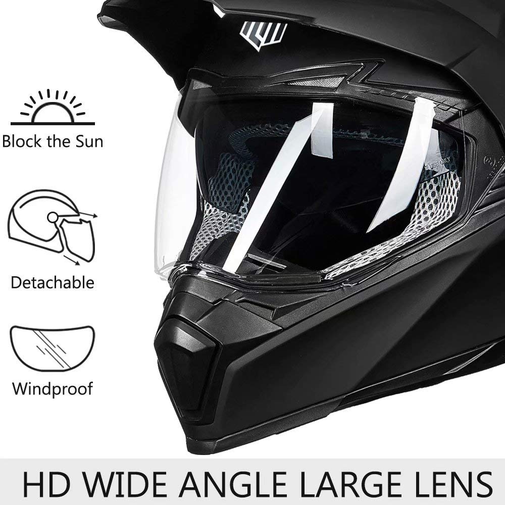 Full Face Dirt Bike ATV Helmet DOT Certified D73190