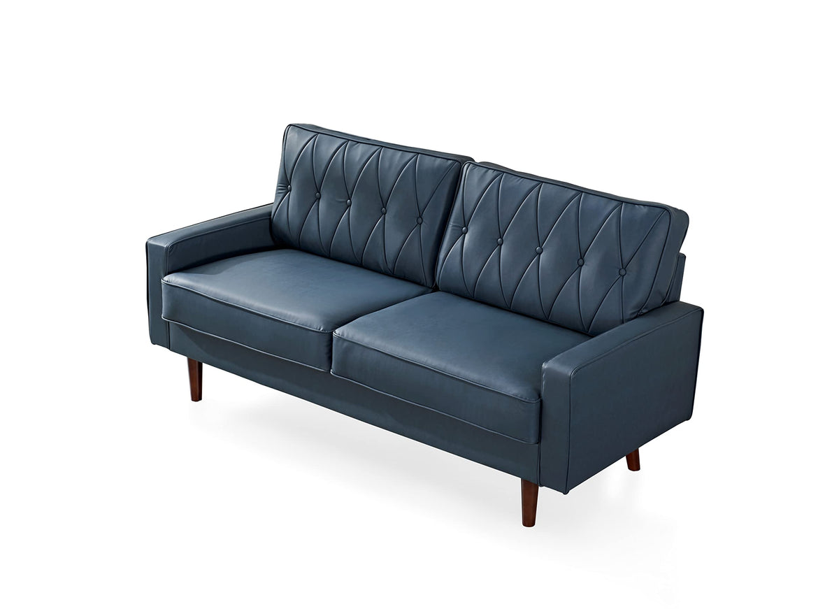 Blue Faux Leather Sofa M894547