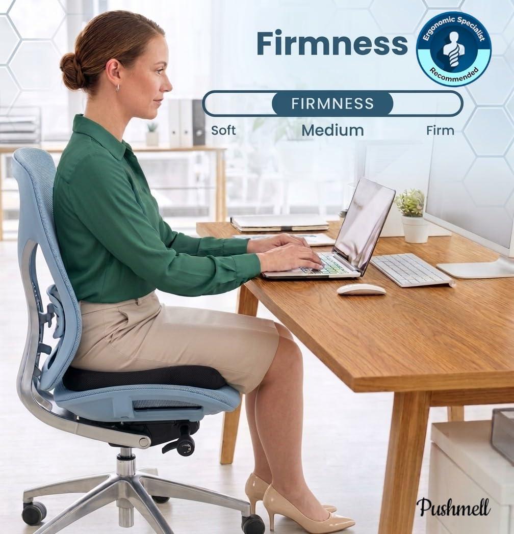 Memory Foam Gel Seat Cushion with Extra Cover T172