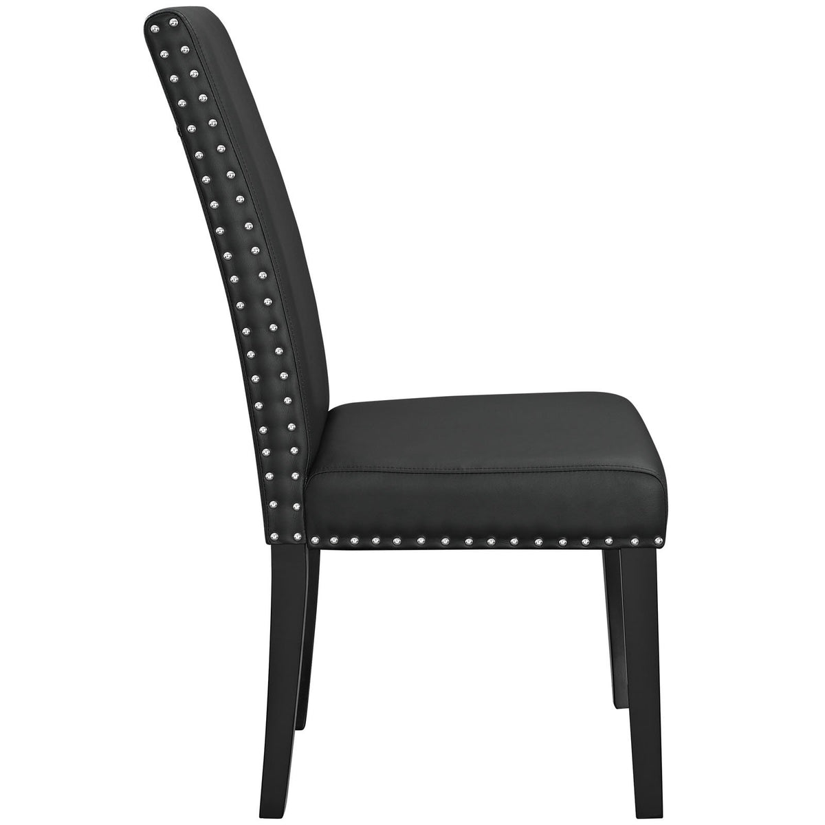Black Faux Leather Dining Chair Q63429