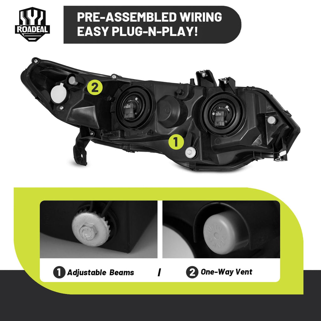 2006-2011 Honda Civic 2-Door Coupe Headlights L967883