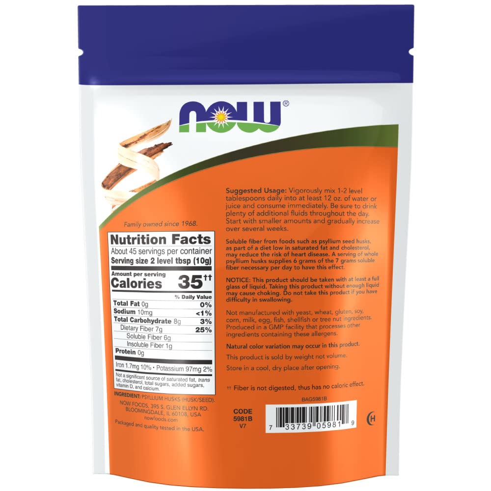 Psyllium Husks Whole 16 Oz Pack of 2 O449