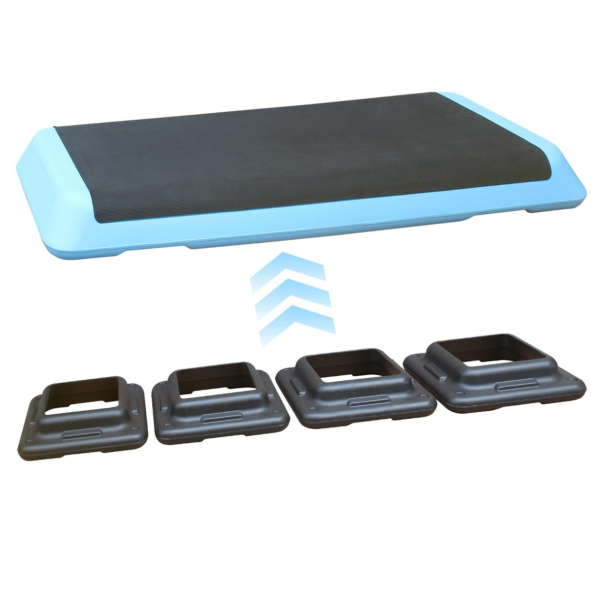 Adjustable Height Aerobic Step Platform with 4 Risers X7038