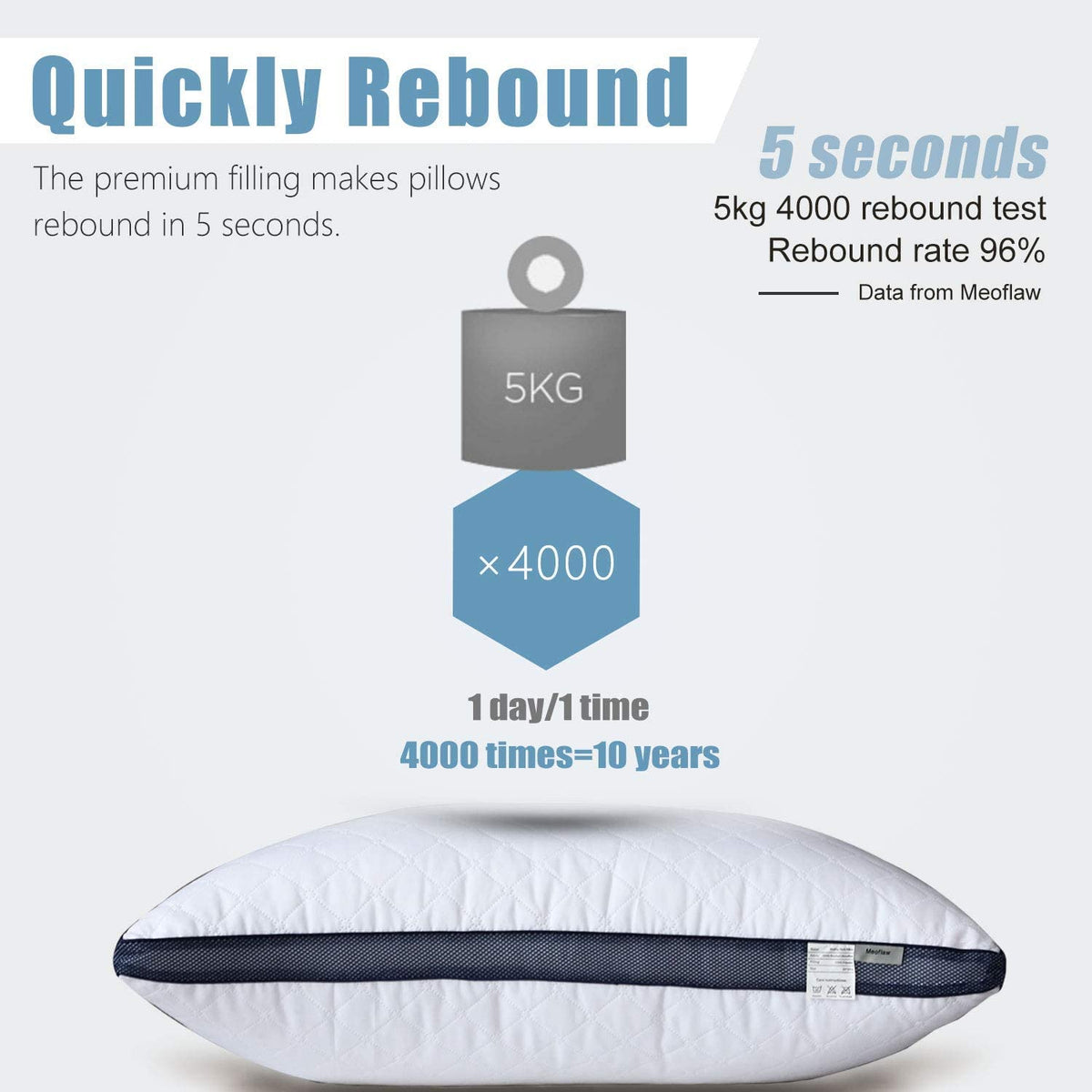 Queen Size Bed Pillows Set of 2 Z255086