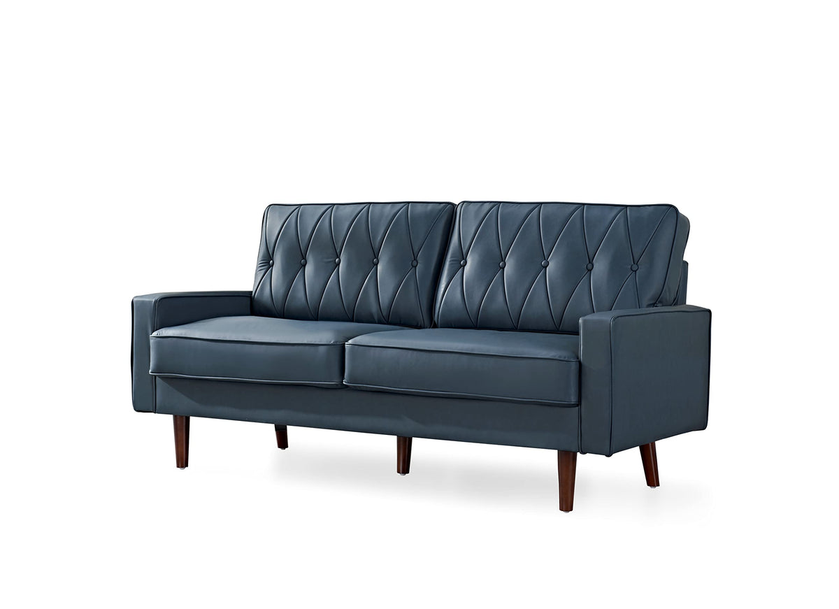 Blue Faux Leather Sofa M894547
