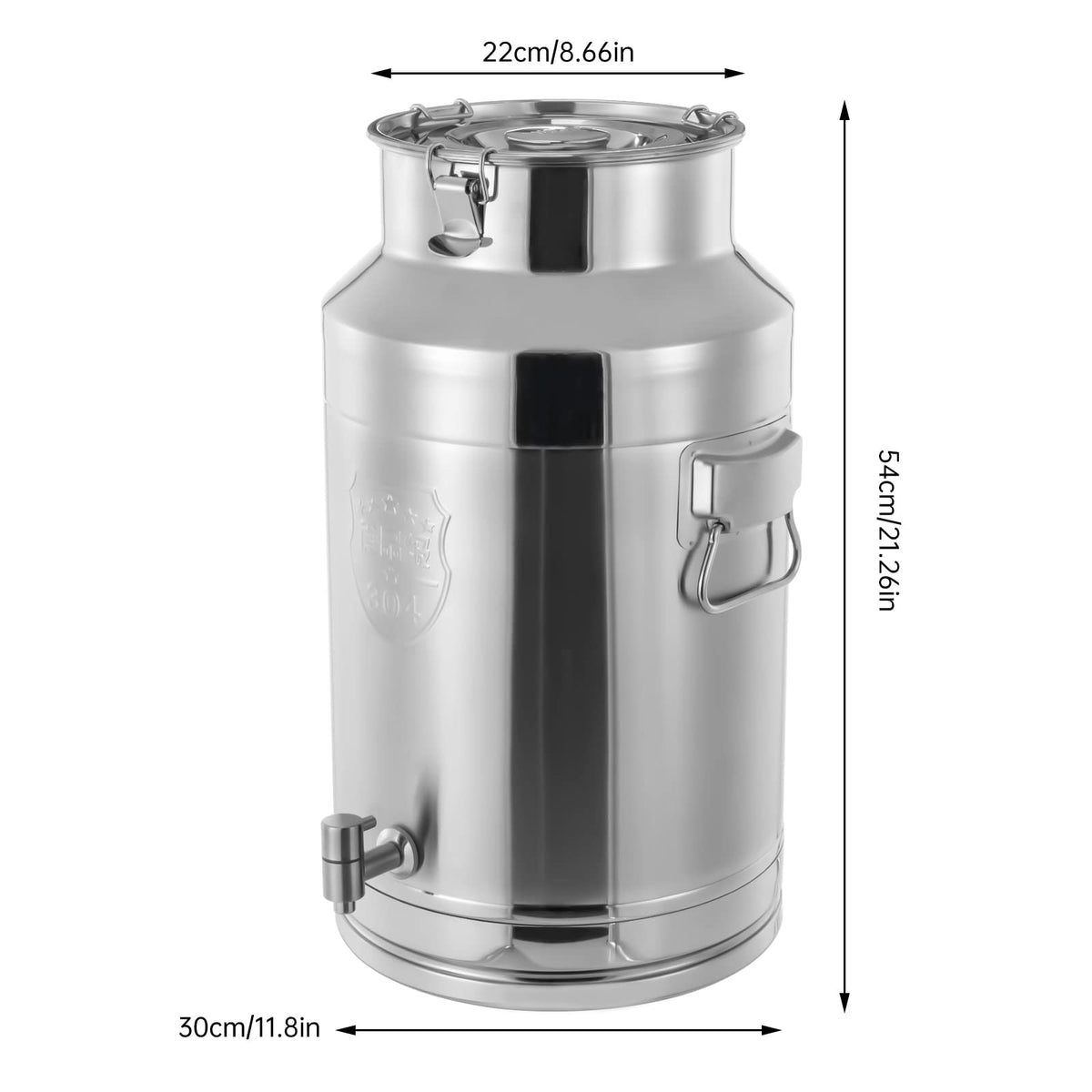 35L Stainless Steel Milk Can with Faucet W8077
