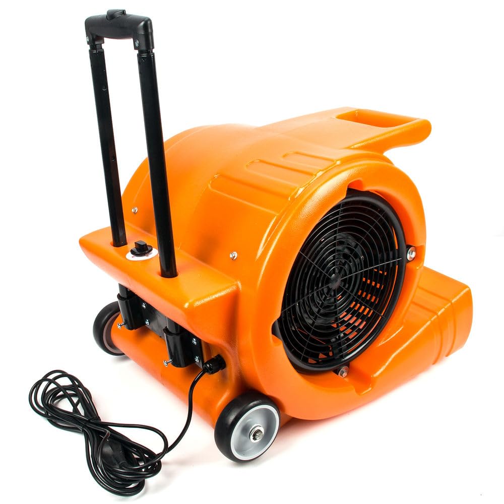 3-Speed 1.3HP 5000 CFM Air Mover Floor Dryer with Telescopic Handle S391
