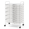 15 Drawer Rolling Storage Cart with Metal Frame K3008