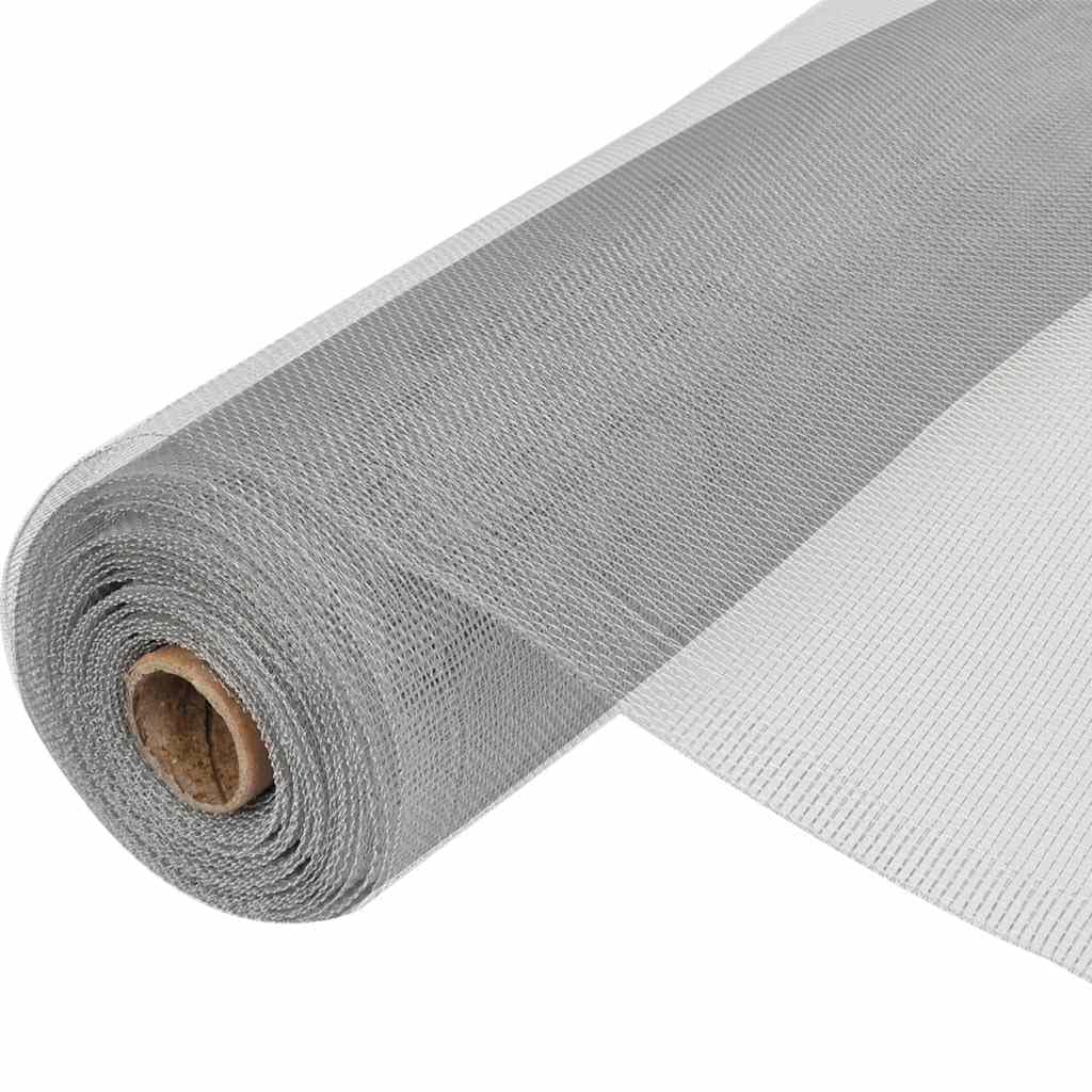 Aluminum Mesh Screen 39.4x196.9 Inches Silver K1841