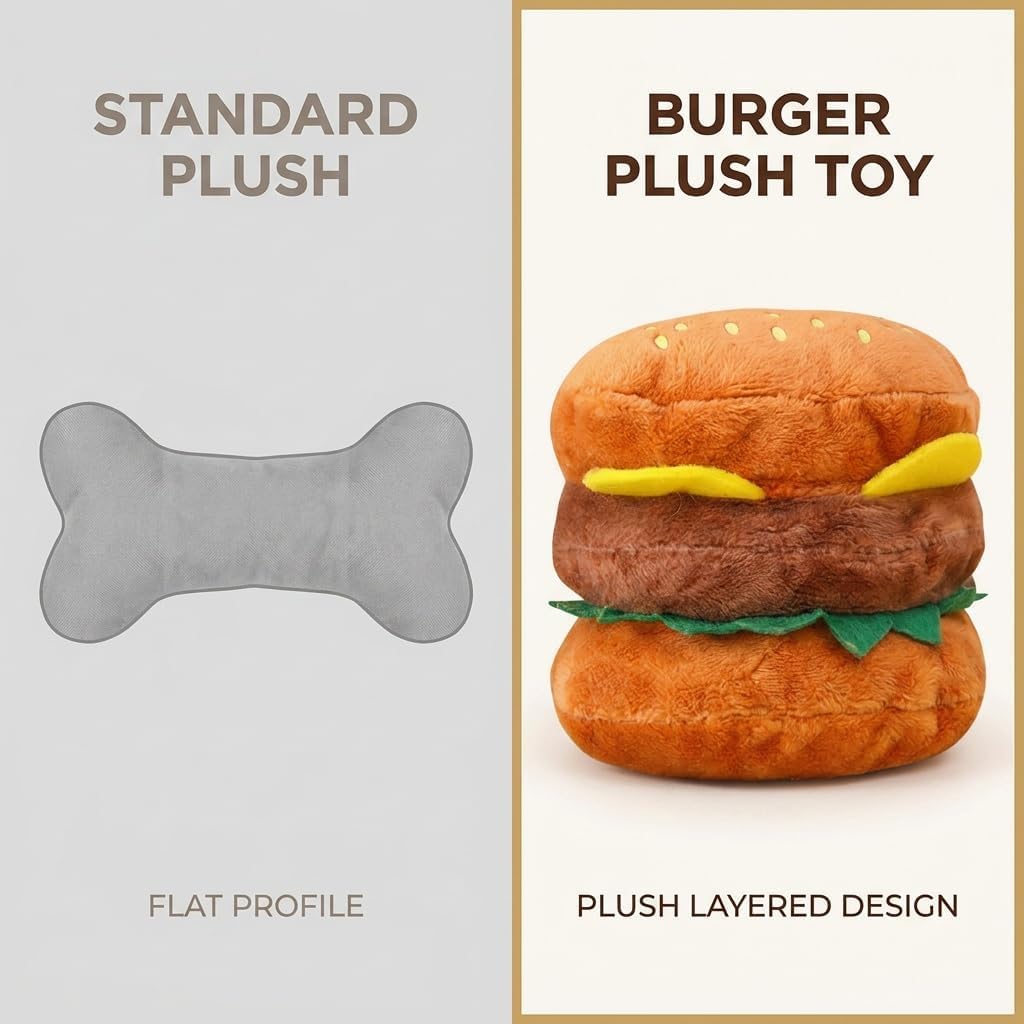 Hamburger Shape Dog Squeaky Toy G302