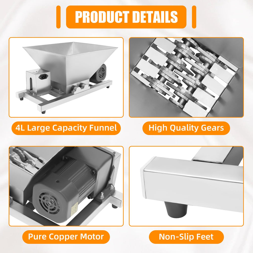 4L Stainless Steel Electric Fruit Crusher C148
