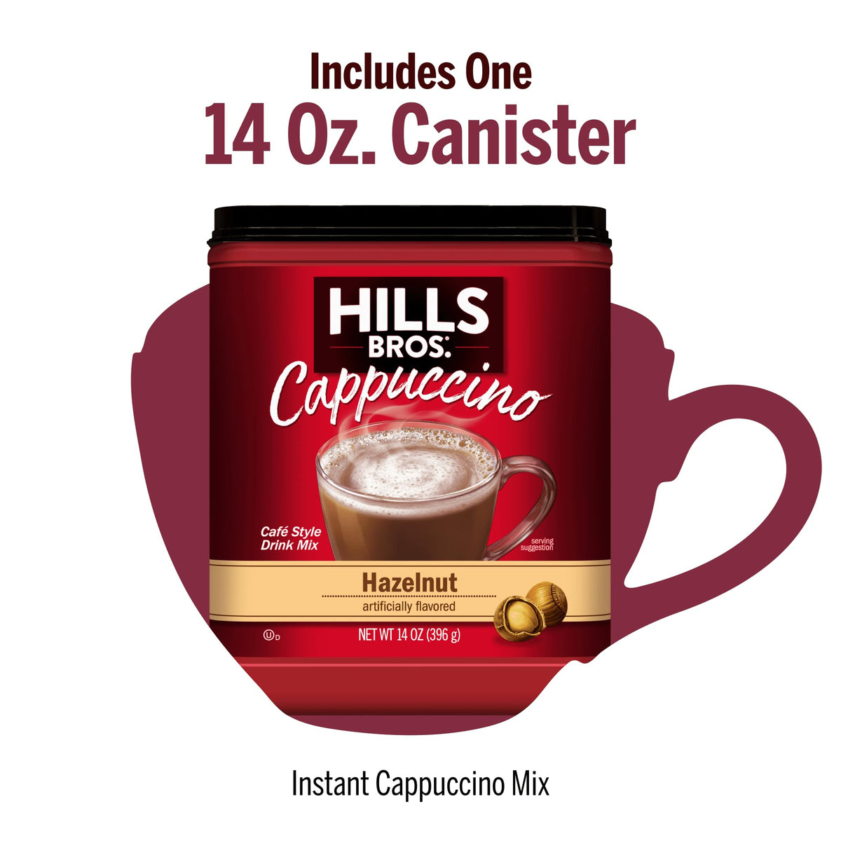 Cappuccino Mix Hazelnut 14 oz A32263