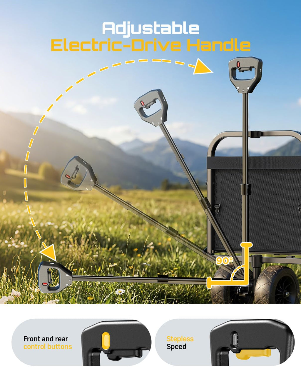 Electric Wagon Cart with 2 x 4.0Ah Batteries I91484