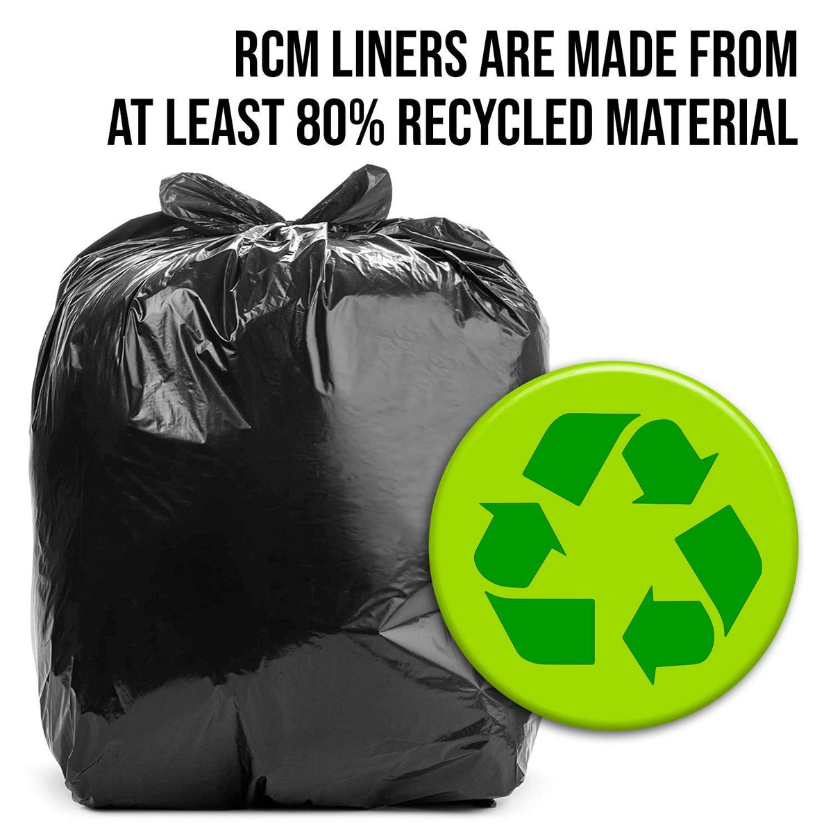 40-45 Gallon Black Heavy Duty Trash Bags Pack of 100 P652968