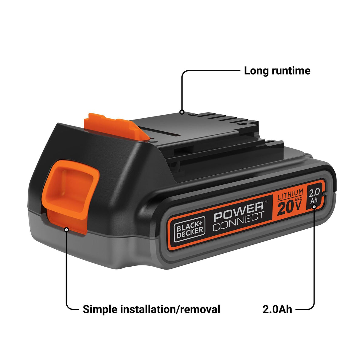 20V MAX Lithium 2.0Ah Cordless Tool Battery H3464