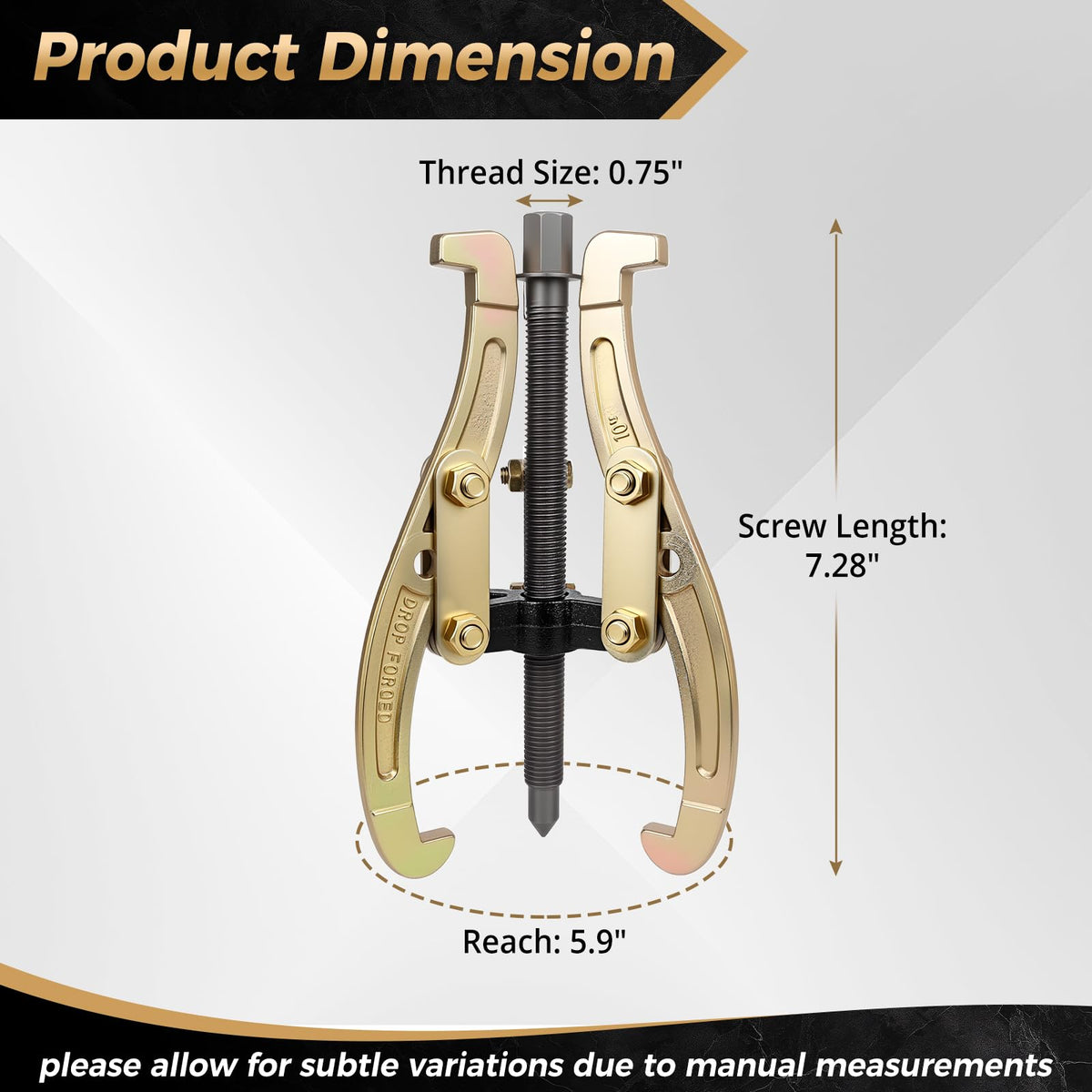 10 Inch 3 Jaw Puller with Reversible Jaws S5019