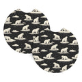 White Bear Print Car Cup Coasters Set of 2 Y770