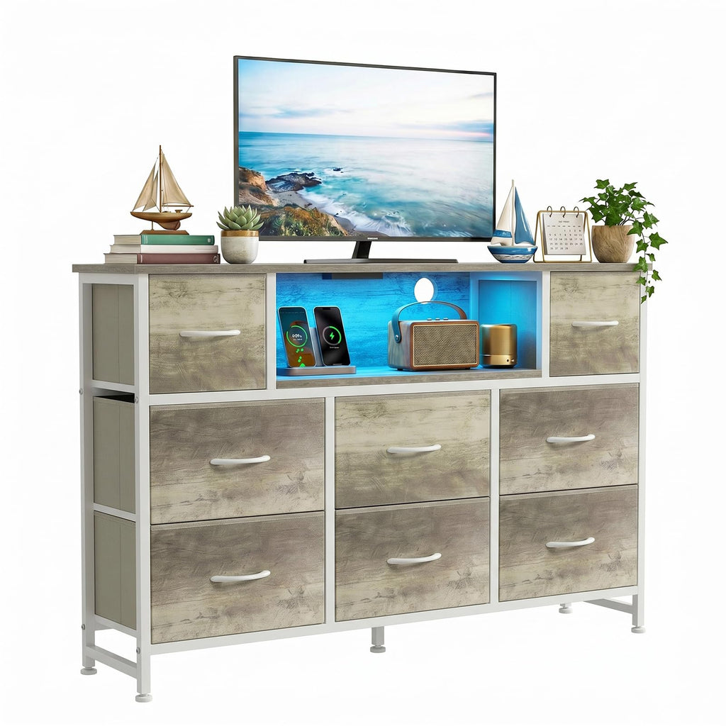 8 Drawer TV Stand with Charging Station U113769