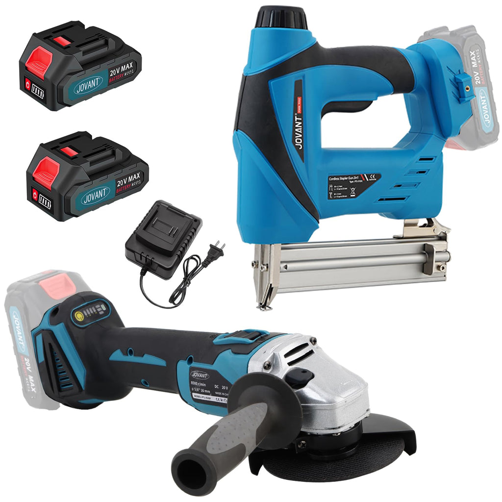 2-in-1 Cordless Nail Gun with Angle Grinder O324