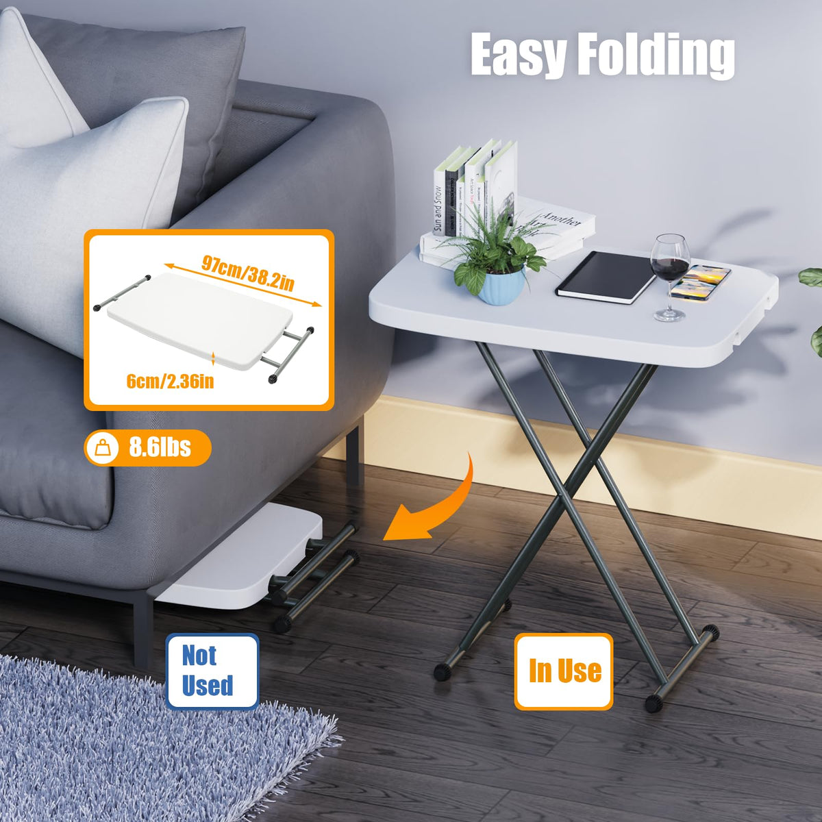 30 Inch Adjustable Folding Table I9179